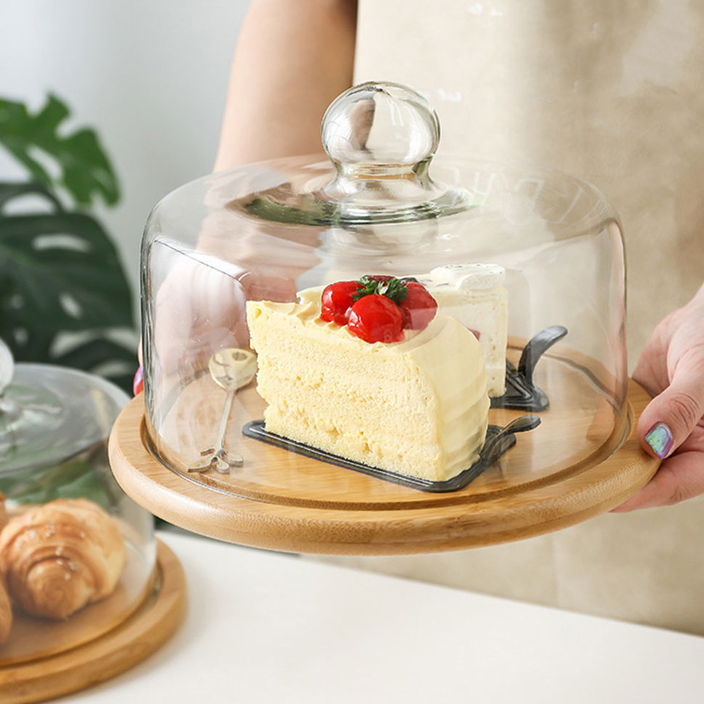 Plastic Dome Clear - 18 cm glazen dessertkoepel voor taartplateau,