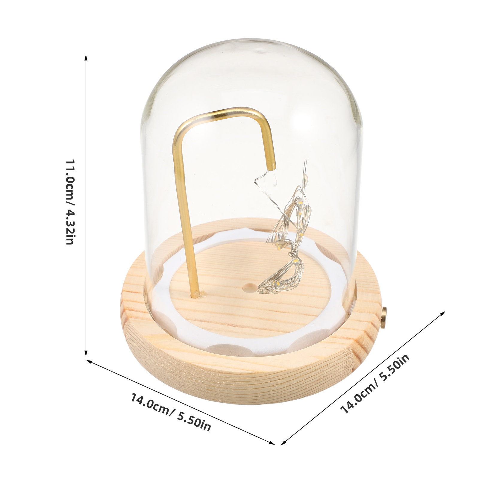 Glazen displaykoepel met houte - Plastic Dome Clear recensie en prijs